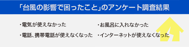 台風の影響で困ったことのアンケート調査結果