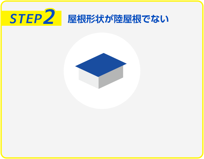 屋根形状が陸屋根でない